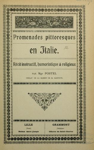 Cover for Promenades pittoresques en Italie