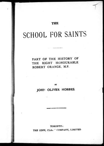 Cover for The school for saints