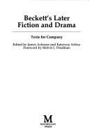 Cover for Beckett's later fiction and drama