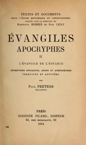 Cover for Évangiles apocryphes