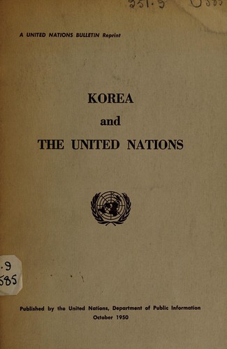 Cover for Korea and the United Nations