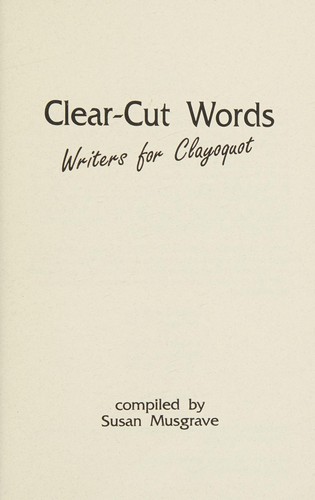 Cover for Clear-cut words