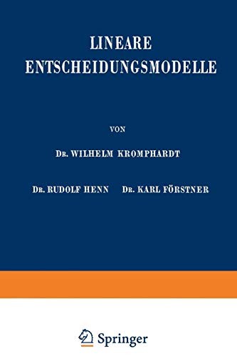 Cover for Lineare Entscheidungsmodelle