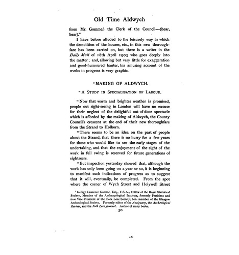 Cover for Old time Aldwych, Kingsway, and neighbourhood