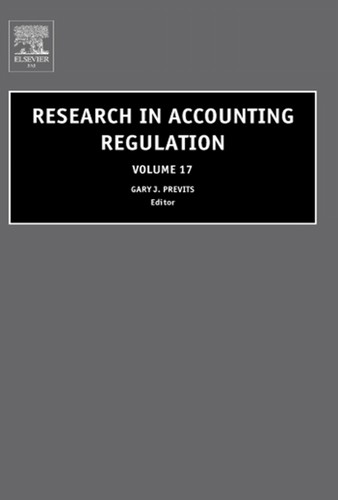 Cover for Research in Accounting Regulation