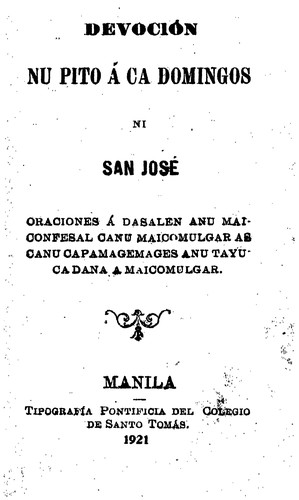 Cover for Devotión nu pito á ca Domingos ni San José