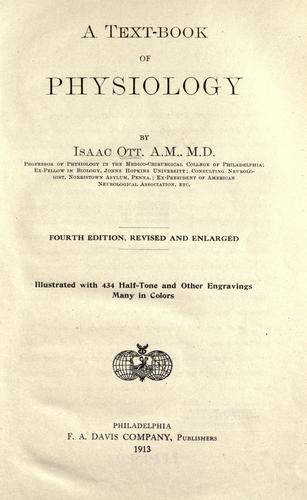 Cover for A text-book of physiology.