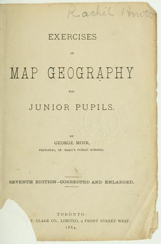 Cover for Exercises in map geography for junior pupils