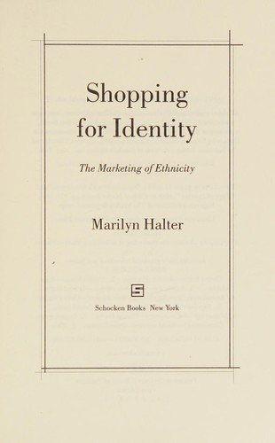 Cover for Shopping Identity The Marketing of Ethnicity