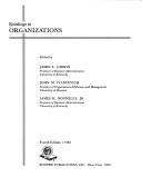 Cover for Readings in organizations