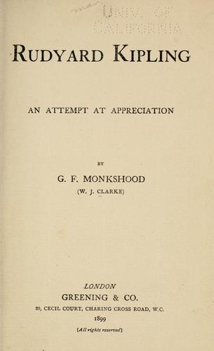 Cover for Rudyard Kipling