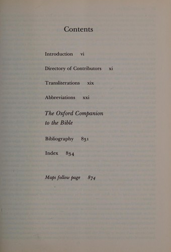 Cover for The Oxford guide to the Bible