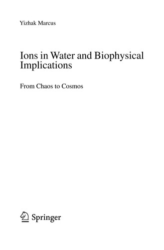 Cover for Ions in Water and Biophysical Implications
