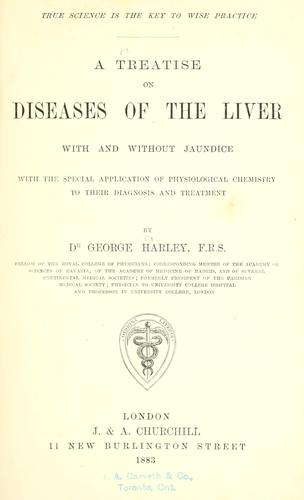 Cover for treatise on diseases of the liver with and without jaundice