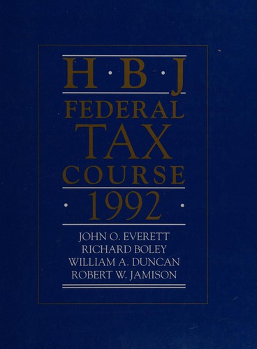 Cover for Hbj Federal Tax Course, 1992