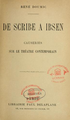 Cover for De Scribe à Ibsen