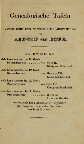 Cover for Rechtsgutachten über die ansprüche August's von Este