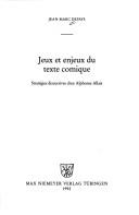 Cover for Jeux et enjeux du texte comique