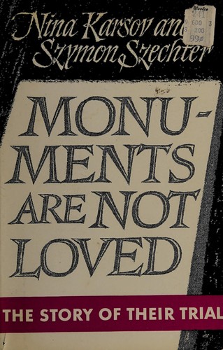 Cover for Monuments are not loved