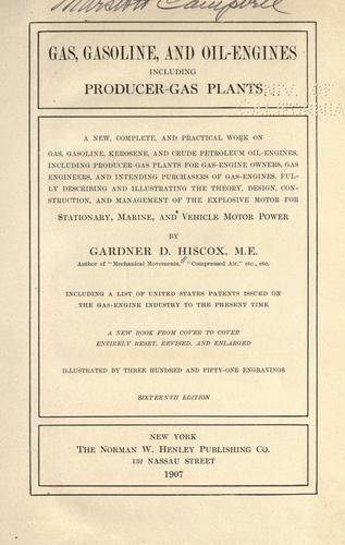 Cover for Gas, gasoline, and oil-engines