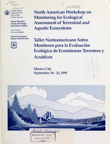 Cover for North American Workshop on Monitoring for Ecological Assessment of Terrestrial and Aquatic Ecosystems =