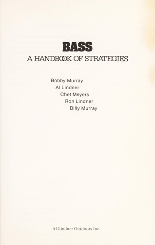 Cover for Bass, a handbook of strategies