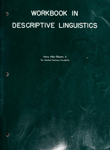 Cover for Workbook in Descriptive Linguistics
