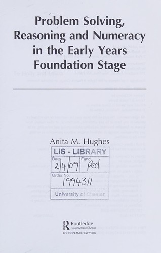 Cover for Problem solving, reasoning and numeracy in the early years foundation stage