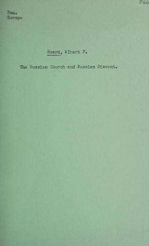 Cover for The Russian church and Russian dissent