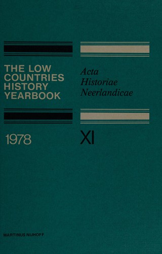 Cover for Low Countries History Yearbook 1978