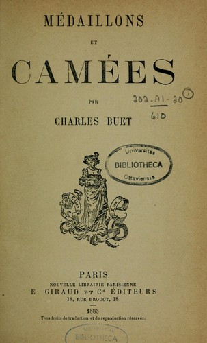Cover for Médaillons et camées