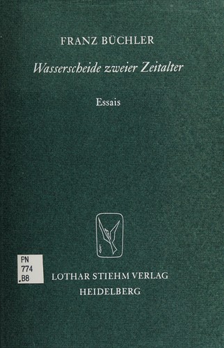 Cover for Wasserscheide zweier Zeitalter.