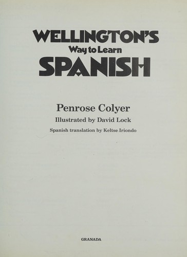 Cover for Wellington's way to learn Spanish