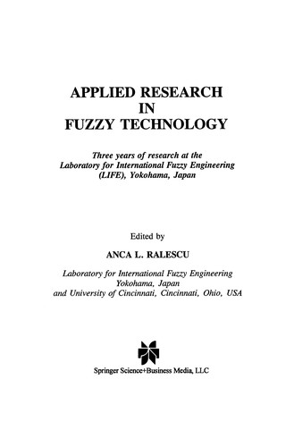 Cover for Applied Research in Fuzzy Technology