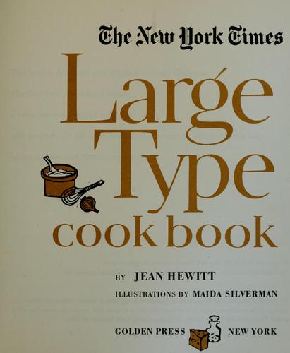 Cover for The New York times large type cookbook.