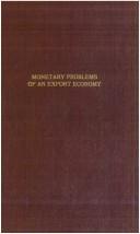 Cover for Monetary problems of an export economy