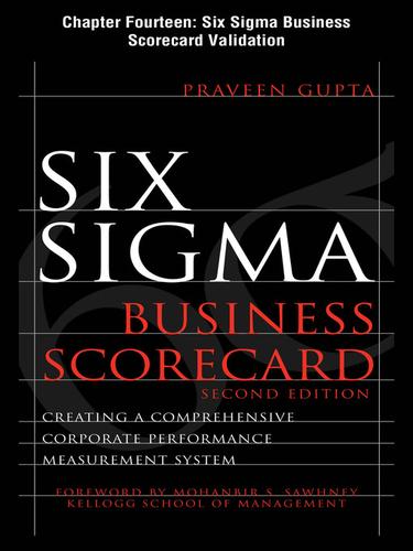 Cover for Six Sigma Business Scorecard Validation