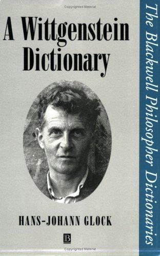 Cover for A Wittgenstein dictionary