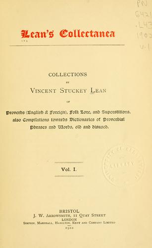 Cover for Lean's collectanea.