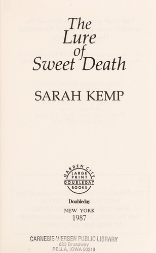 Cover for The lure of sweet death