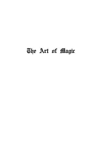 Cover for The art of magic