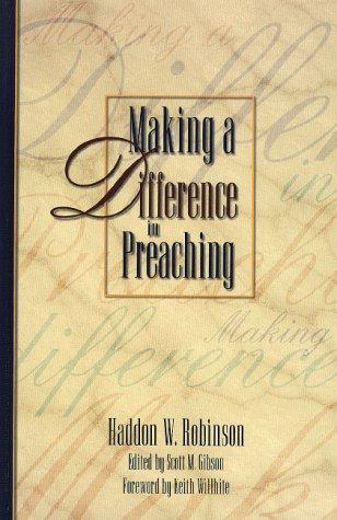 Cover for Making a difference in preaching