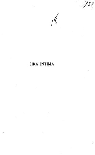 Cover for Lira intima.