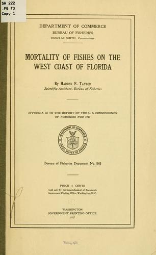 Cover for Mortality of fishes on the west coast of Florida
