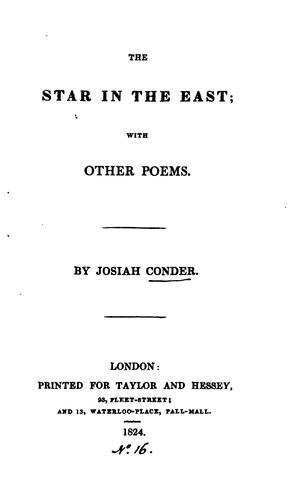 Cover for The star in the East, with other poems