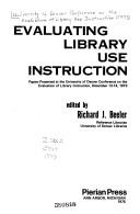 Cover for Evaluating library use instruction