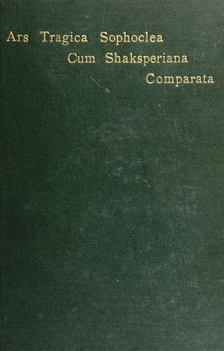 Cover for Ars tragica Sophoclea cum Shaksperiana comparata