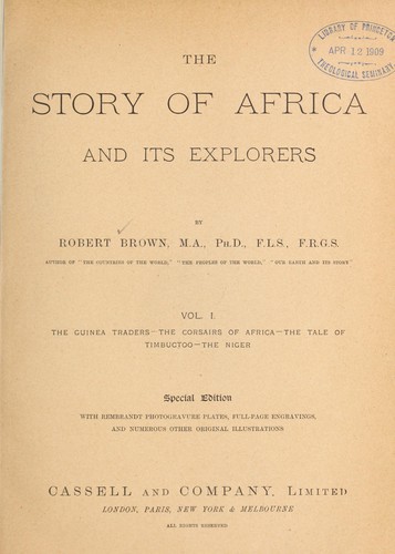 Cover for The story of Africa and its explorers