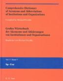 Cover for Comprehensive Dictionary of Acronyms and Abbreviations of Institutions and Organizations