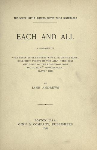 Cover for The seven little sisters prove their sisterhood